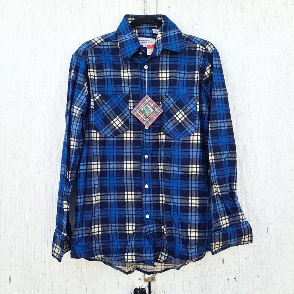 Vintage Bud Berma‎ Highlander Plaid Flannel NWT 80s